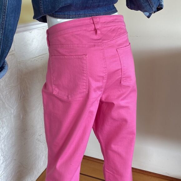 Talbots Flawless Five-Pocket Slim Ankle Pink Jeans 14P - Picture 6 of 12